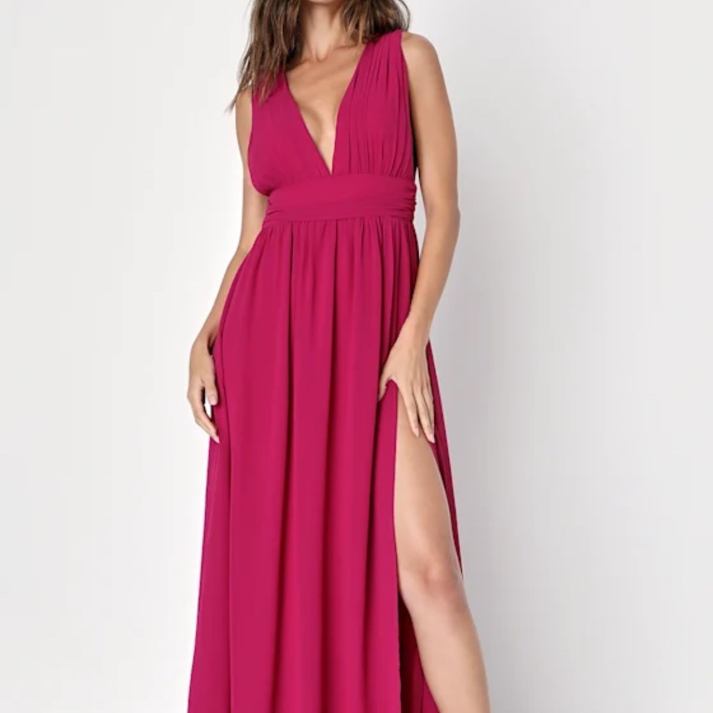Lulus Heavenly Hues Magenta Maxi Dress